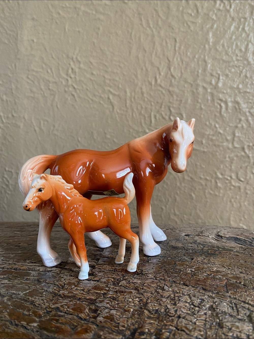 🐴Vintage🐴Enesco Palomino Horses Mommy & Baby